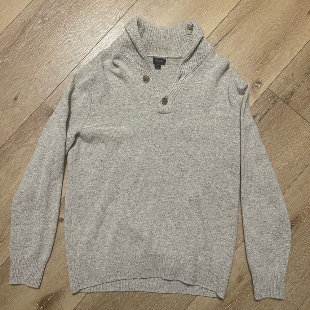 J. Crew Lambs Wool Shawl Collar Sweater Men’s Medium